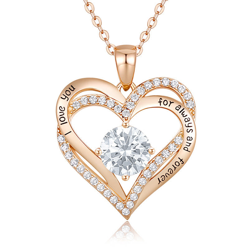Olivenorma "Ti amo per sempre e per sempre" - Collana Birtshtone Heart