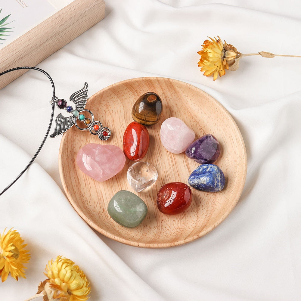 Olivenorma Pietre preziose per chakra lucide irregolari naturali per meditazione Set di cristalli