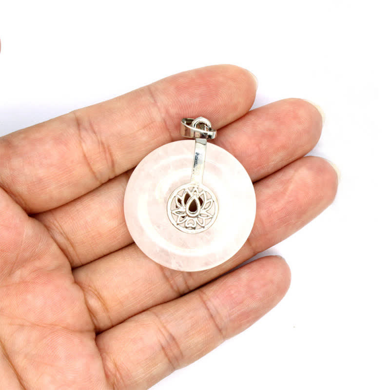 Collana con fibbia della pace in cristallo naturale Olivenorma e albero della vita