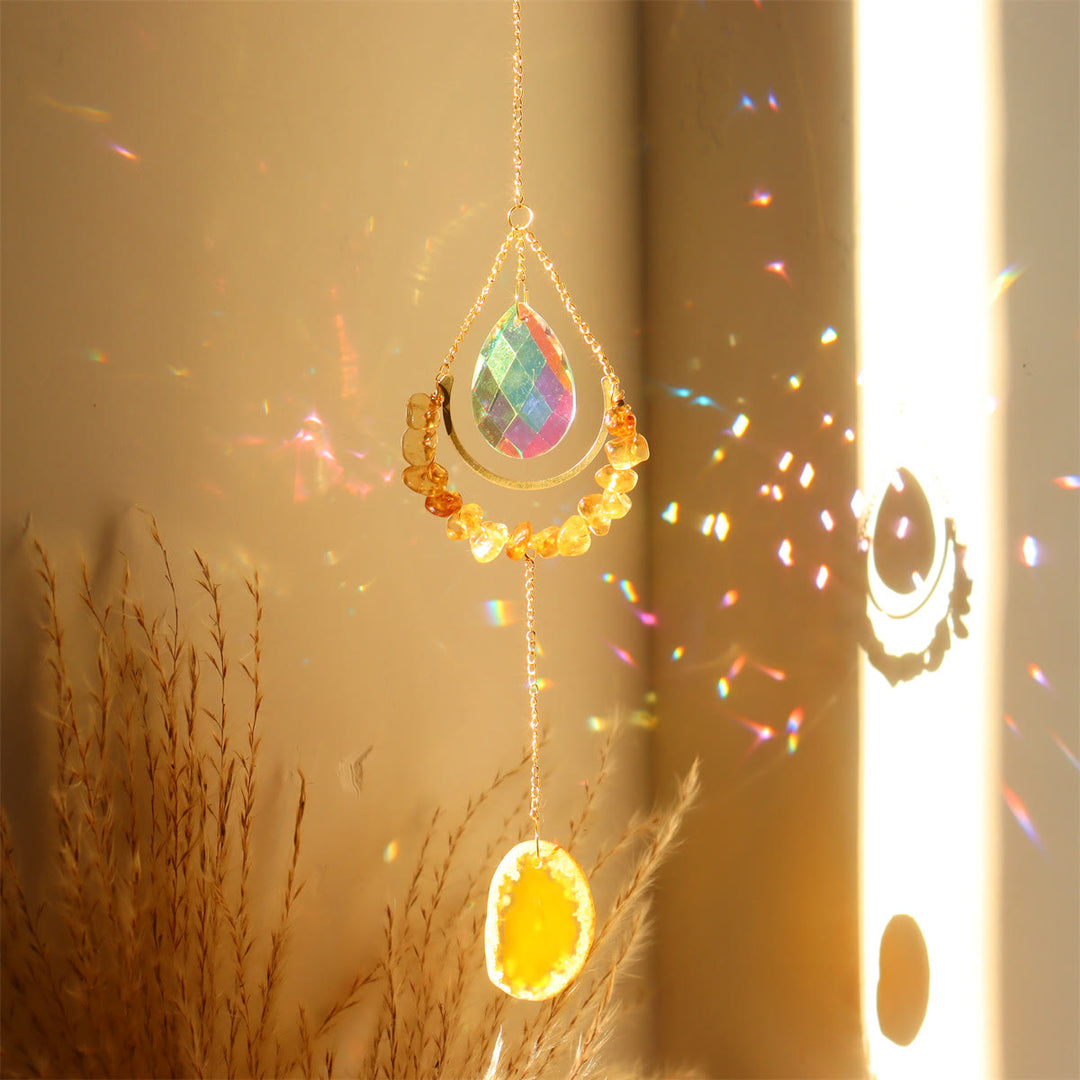 Olivenorma Crystal Suncatchers Moon Boho Decor Campanello a vento