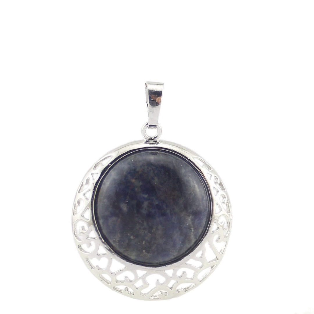 Collana regolabile in pietra autentica di cristallo rotondo Olivenorma