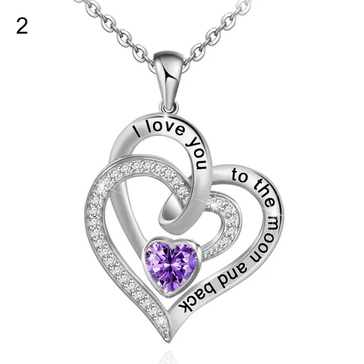 Collana con carta regalo Olivenorma Hearts and Hearts Birthstone - image 3