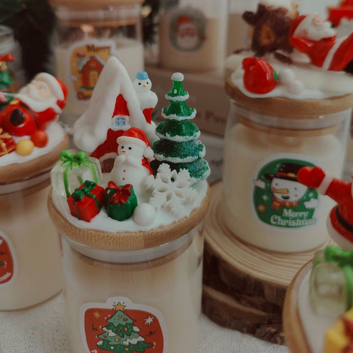 Candela decorativa natalizia di Babbo Natale Olivenorma 