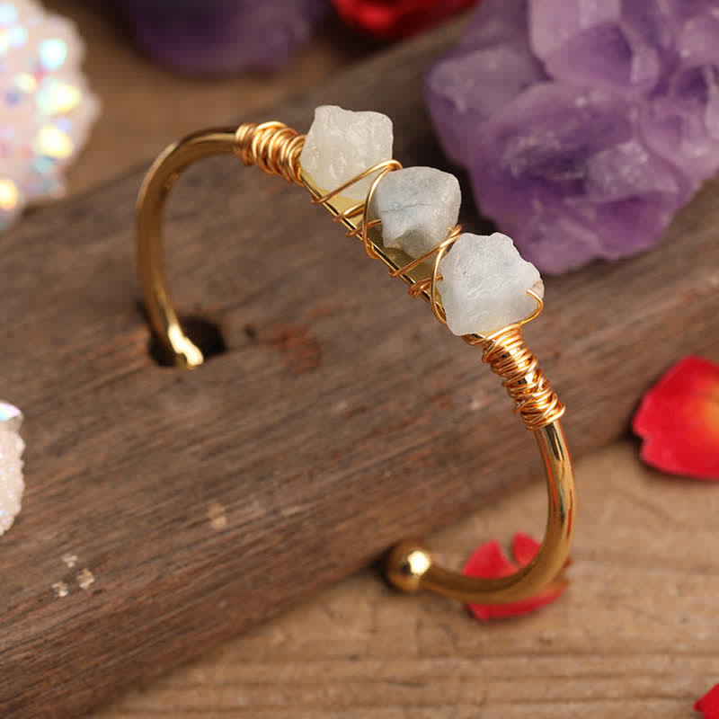 Bracciale vintage Olivenorma con pietre preziose di cristallo grezzo