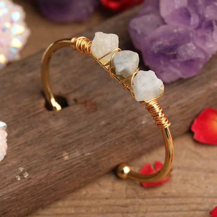 Bracciale vintage Olivenorma con pietre preziose di cristallo grezzo