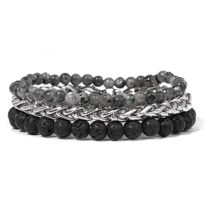 Olivenorma "Pace e calma" Bracciale in pietra rosa retrò