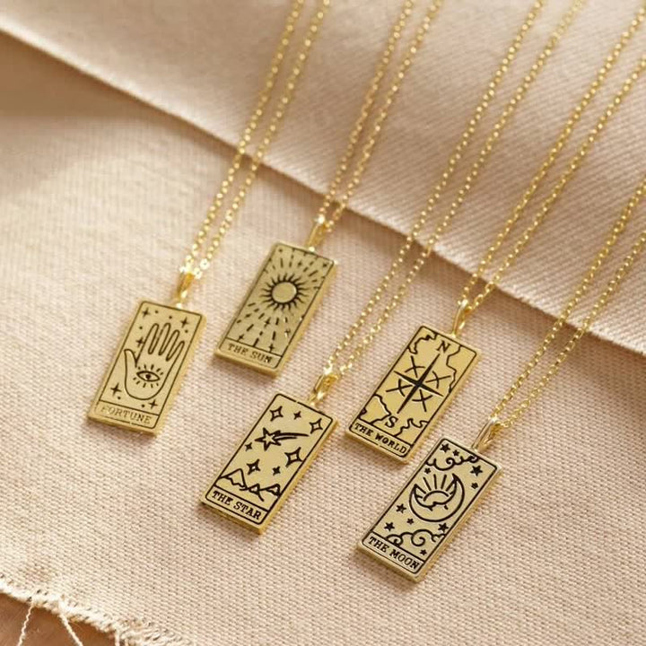 Collana vintage con tarocchi e fortuna Olivenorma