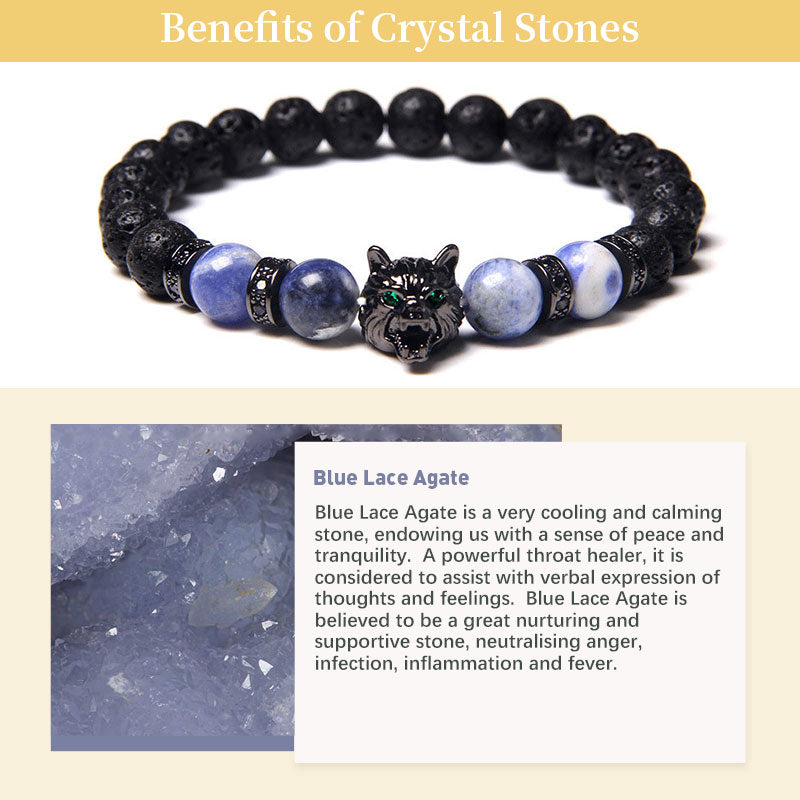 Bracciale Olivenorma Blue Lace Agata Lupo 