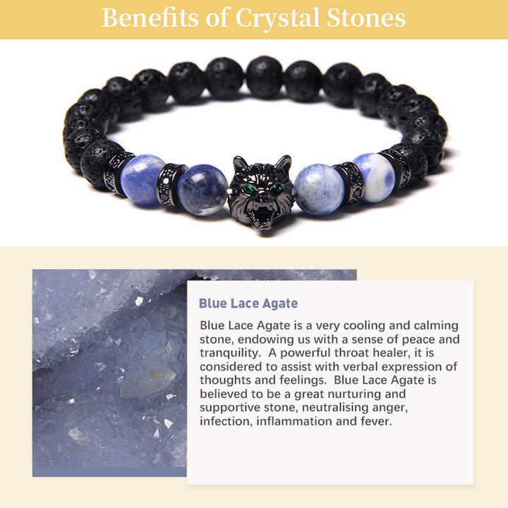 Bracciale Olivenorma Blue Lace Agata Lupo 