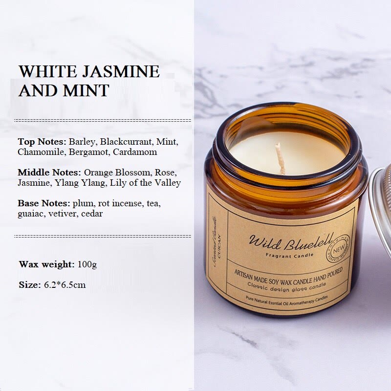 Candela profumata senza fumo Olivenorma in tazze di vetro per la casa