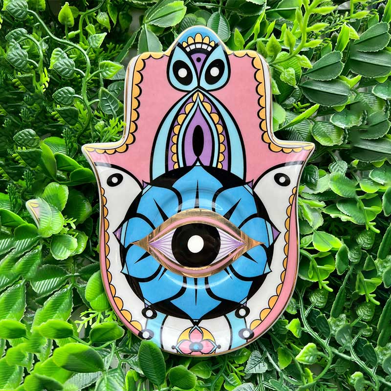 Olivenorma Hamsa Evil Eye Piatto Sottobicchiere 