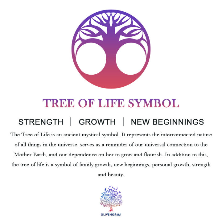 Braccialetto Olivenorma Tree of Life in cristallo naturale a doppia treccia