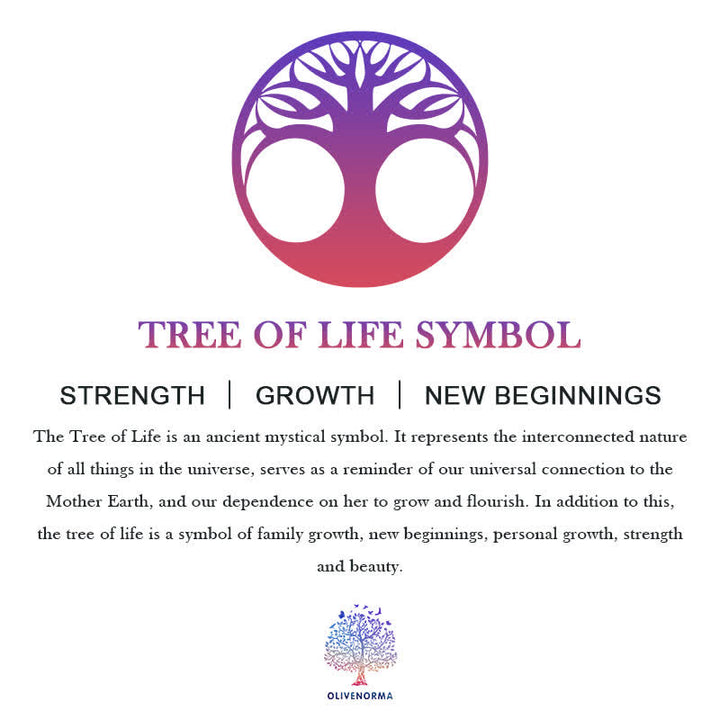 Olivenorma Cuore Forma Chakra Albero della Vita Cristallo Dream Catcher