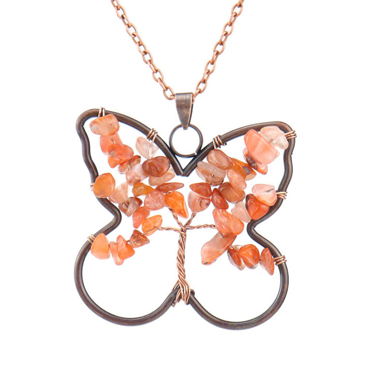 Collana di guarigione a forma di farfalla dei chakra