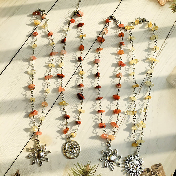 Collana di perline grezze colore cristallo Olivenorma