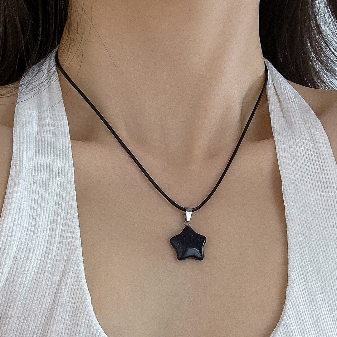 Collana con ciondolo a forma di stella in cristallo naturale Olivenorma