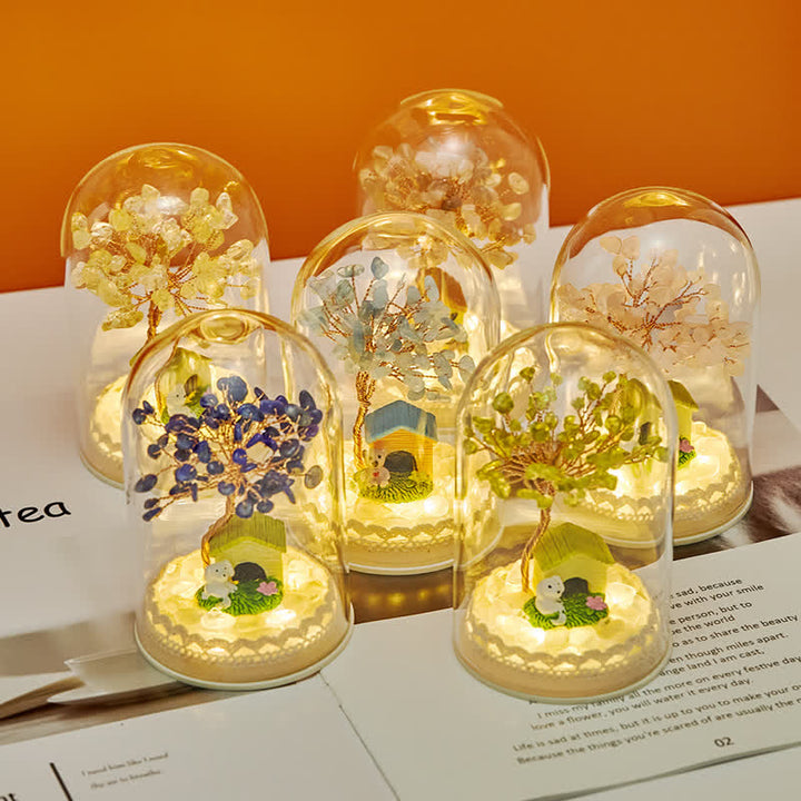 Copertura in vetro di cristallo naturale Olivenorma Decorazione per albero Feng Shui