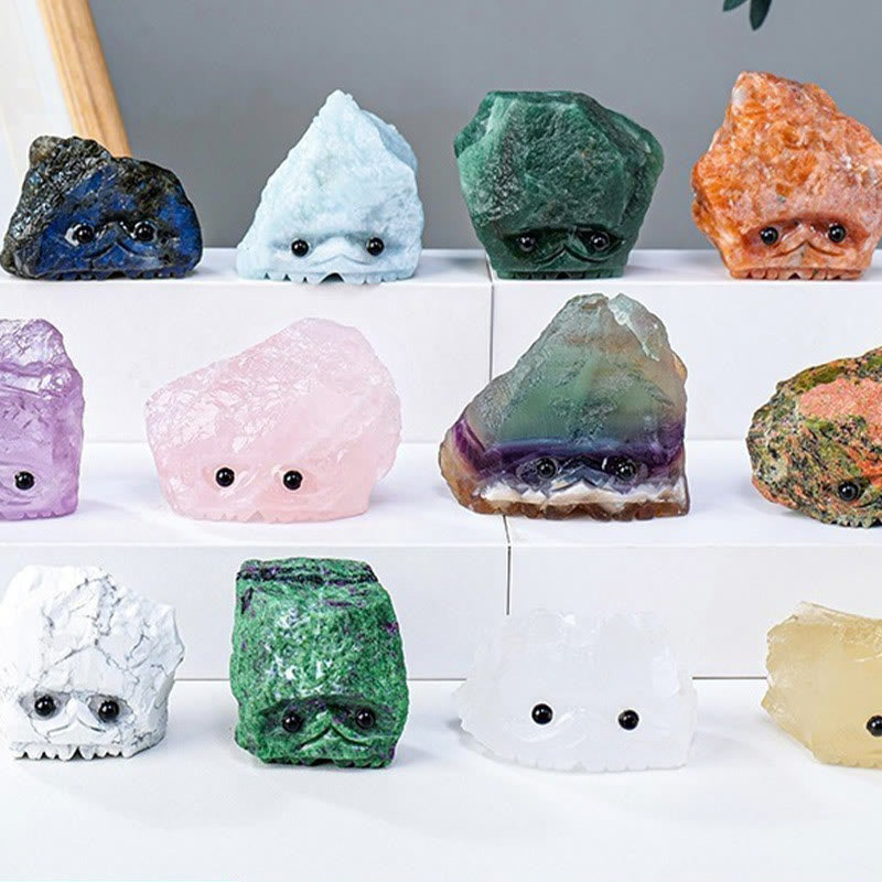 Olivenorma Pietra grezza naturale di cristallo Elfo Riccio Decorazione in pietra preziosa