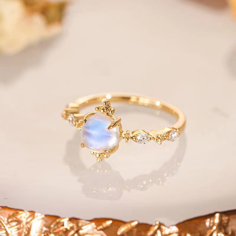 Olivenorma Moonstone Zircone Bianco Luce Lusso Semplice Regolabile