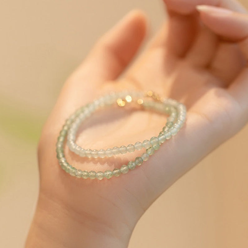 Lady Luck - Bracciale con pietra preziosa di avventurina verde 