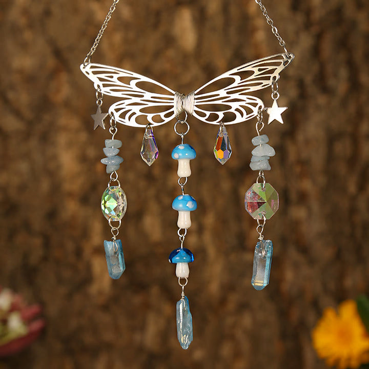 Olivenorma Crystal Butterfly Wings Sunshine Catcher Campanello a vento 