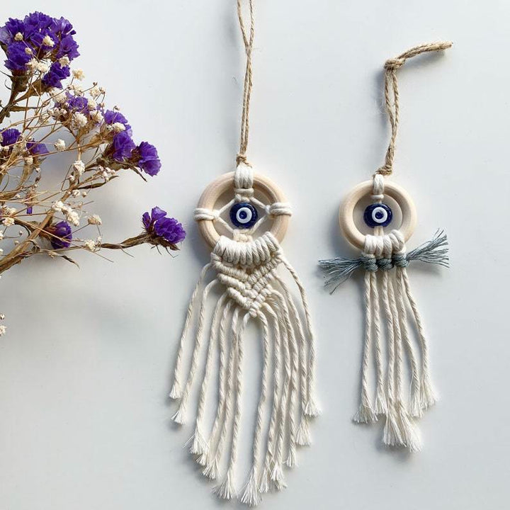 Olivenorma - Ciondoli per auto con occhio malvagio fatti a mano, ornamento fatto a mano 