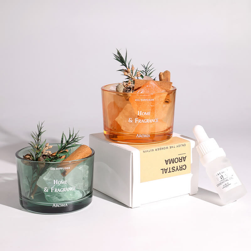 Olivenorma Natural Crystal Flameless Essential Oil Cristallo Aromaterapia 