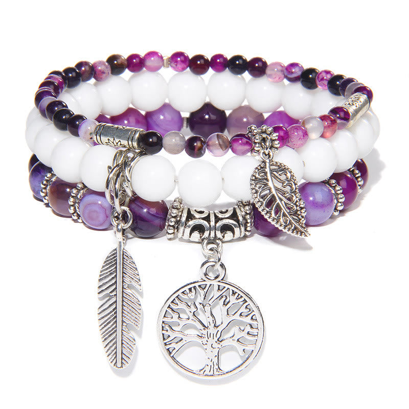 Olivenorma "Nature's Healing Moments" Set di bracciali Albero della vita da 3 pezzi 