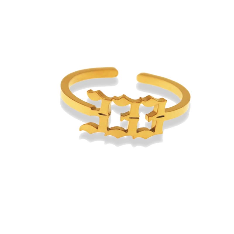 Anello portafortuna minimalista con numero angelico