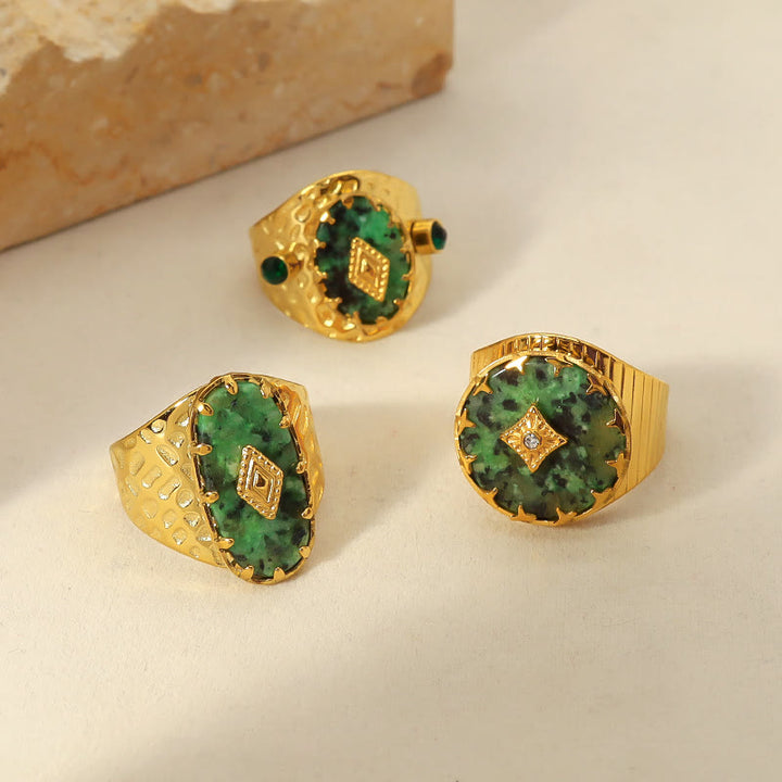 Anello regolabile Olivenorma in turchese africano