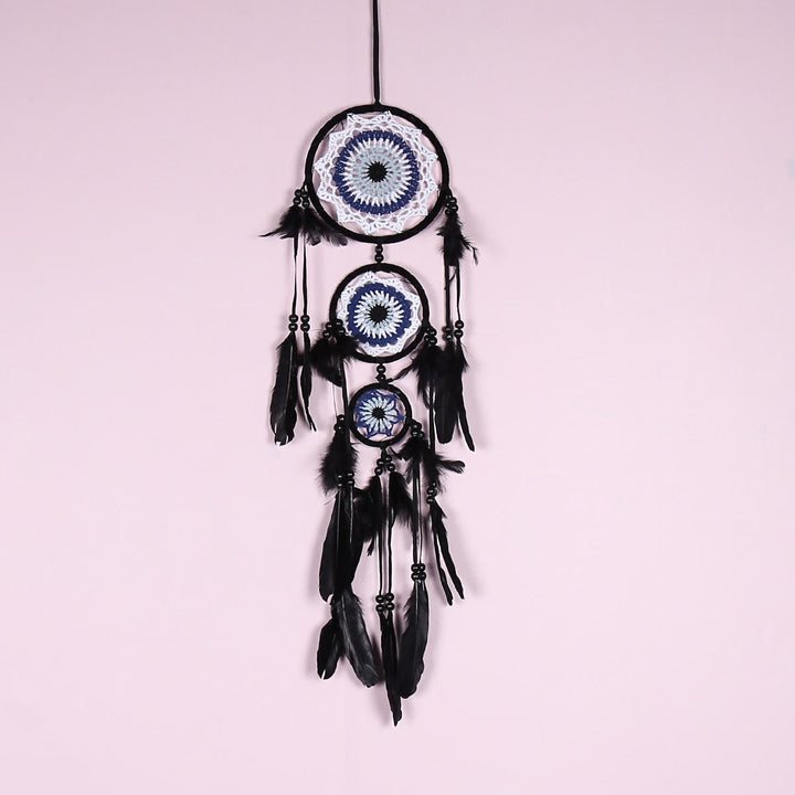 Olivenorma Evil Eye Acchiappasogni Bianco e Nero a Tre Cerchi