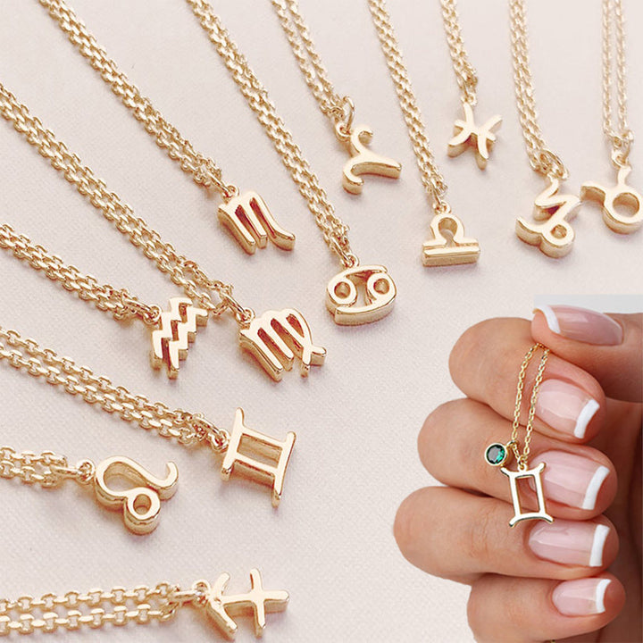 Collana di protezione con pietra portafortuna dello zodiaco Olivenorma 