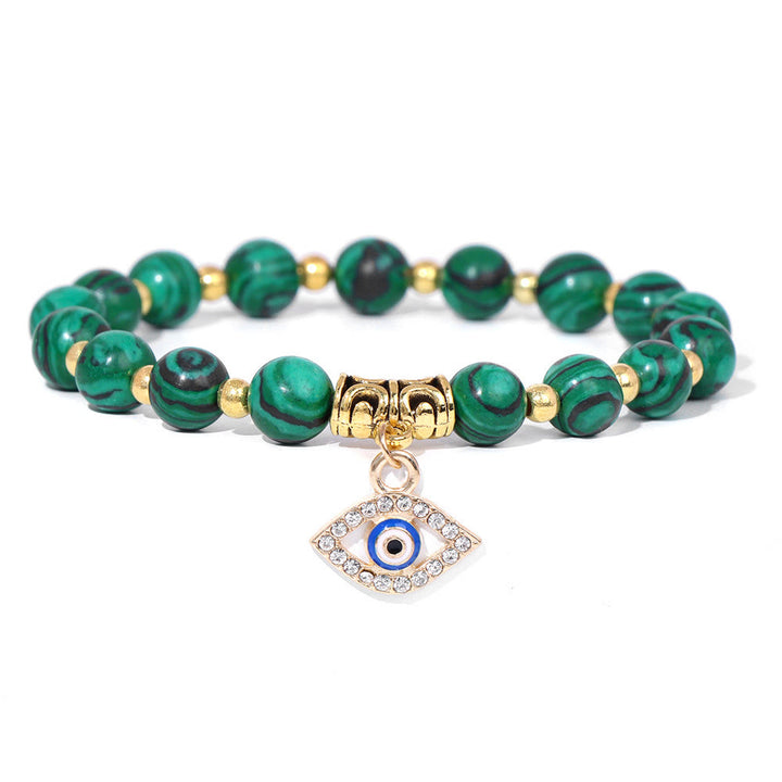 Bracciale con ciondolo malocchio in pietra naturale Olivenorma