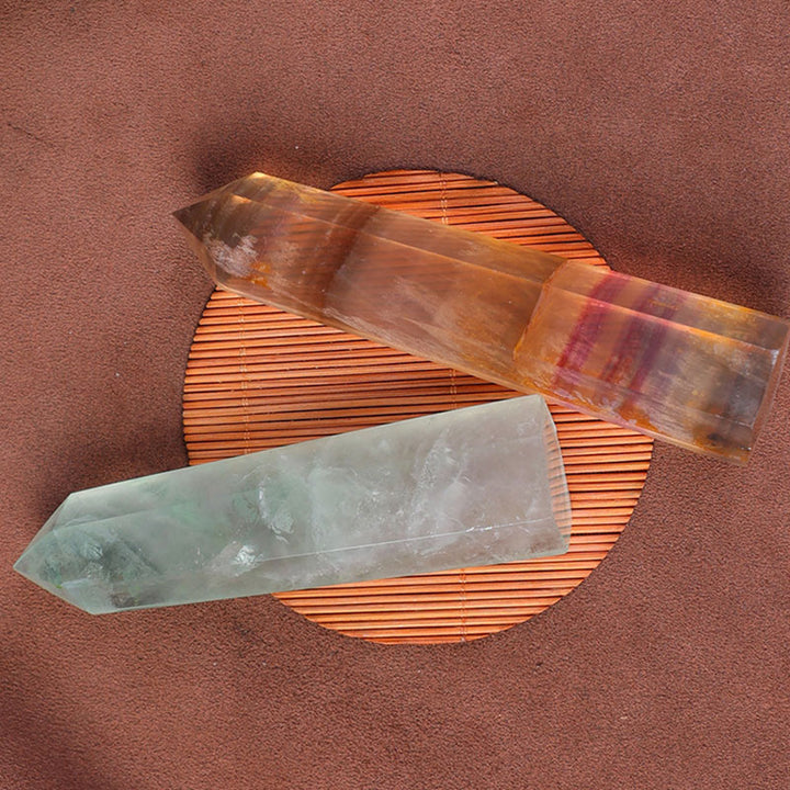 Bacchette di cristallo Reki crostale naturale di fluorite
