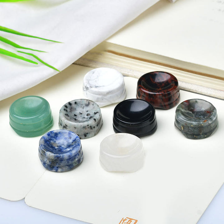 Olivenorma Base in cristallo minerale naturale con sfera rotonda Decorazione in pietra preziosa 