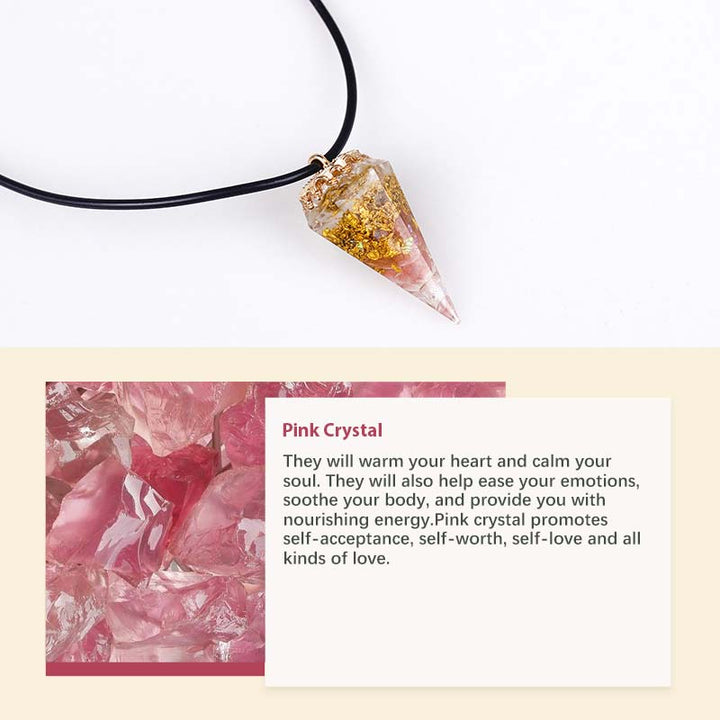 Collana di cristallo curativo naturale Olivenorma 