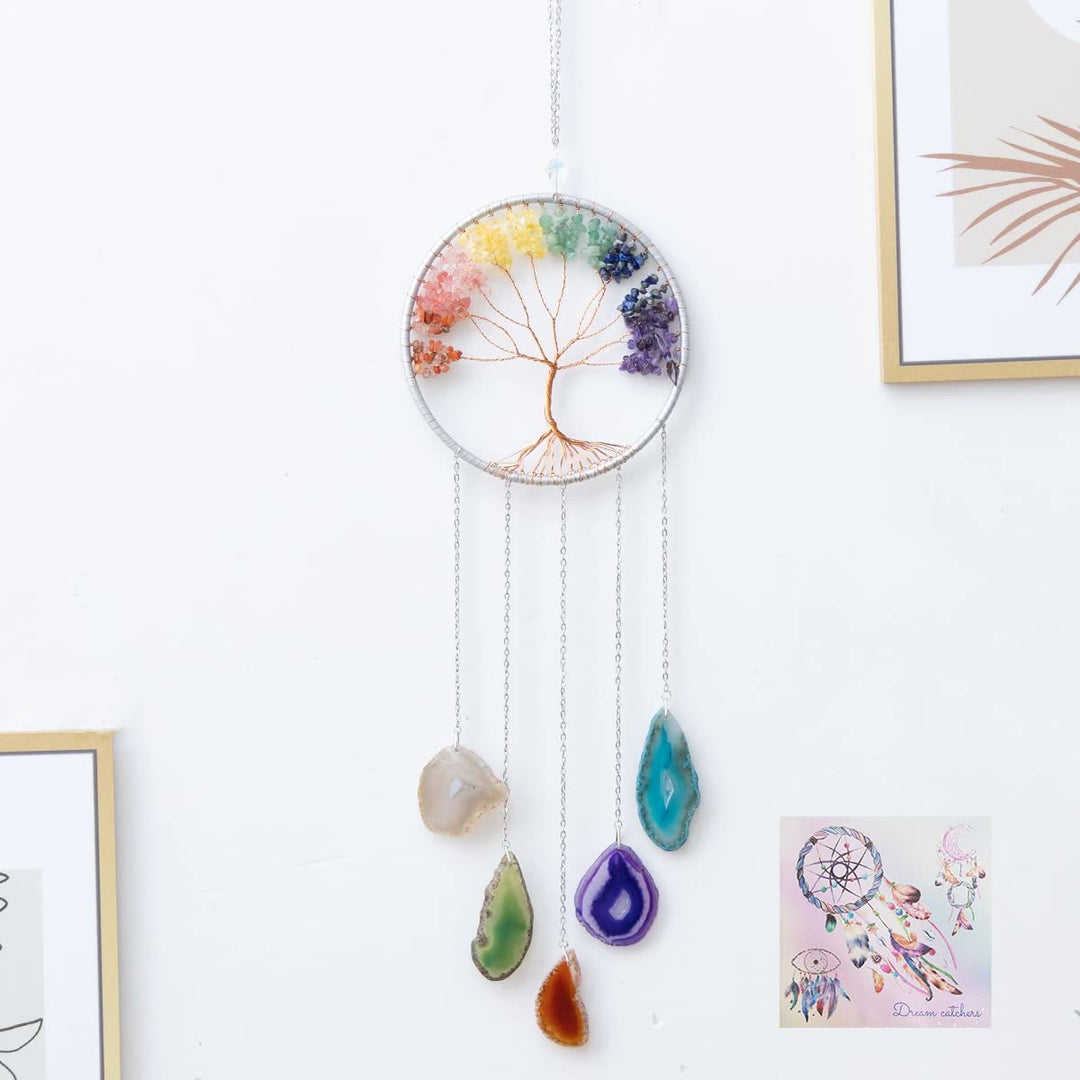 Olivenorma Chakra Agata Albero della Vita Ornamento Decorazione da Parete