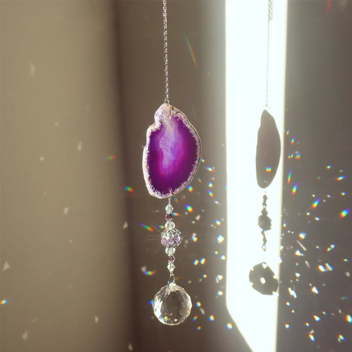 Olivenorma Campanello a vento in cristallo di sole con ciondolo appeso fatto a mano