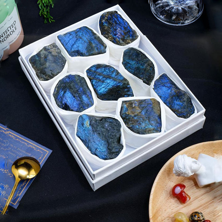 Olivenorma Labradorite Cristallo grezzo incastonato Pietra naturale