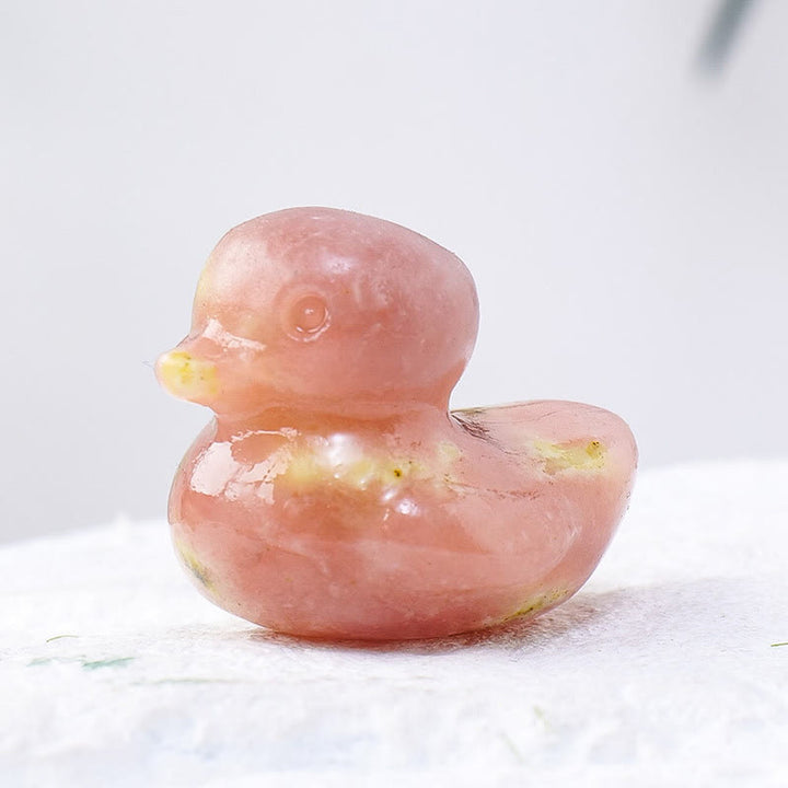 Olivenorma 1.2 pollici quarzo cristallo anatra intaglio decorazione pietra preziosa