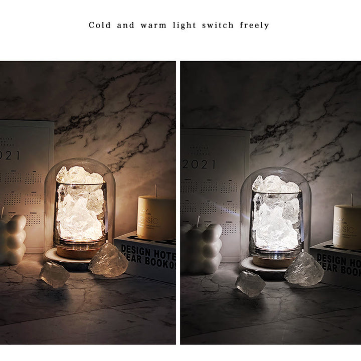 Olivenorma Fireless Diffusore Pietra Cristallo Lampada Aromaterapia 