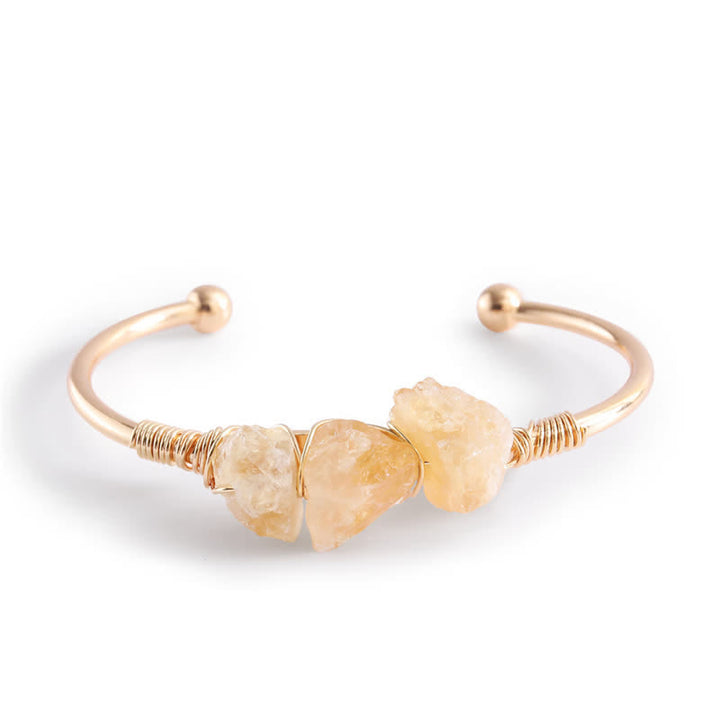 Bracciale vintage Olivenorma con pietre preziose di cristallo grezzo