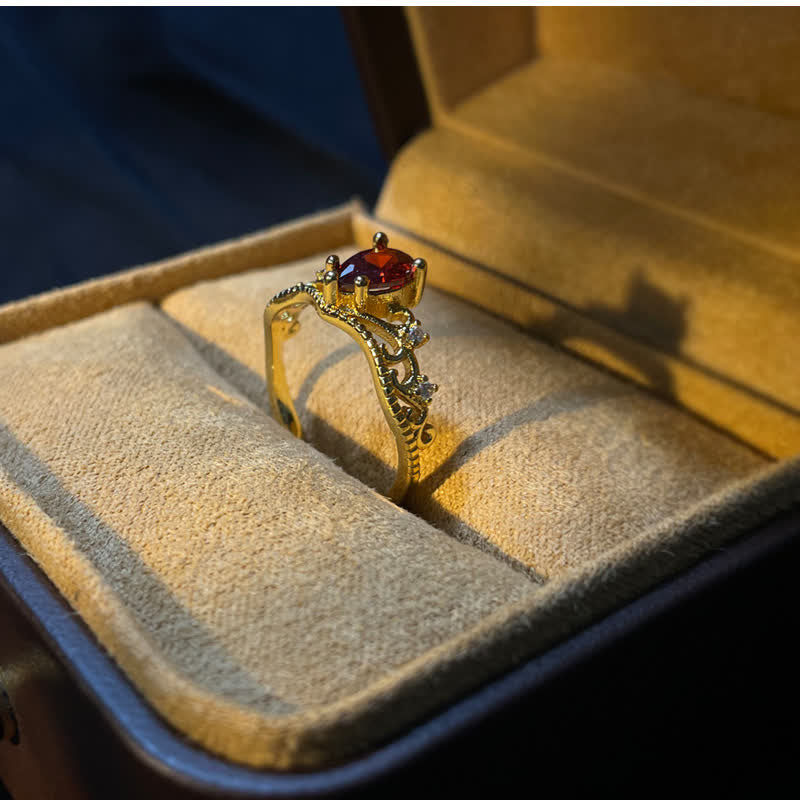 Anello regolabile Olivenorma Garnet Crown Modellante 