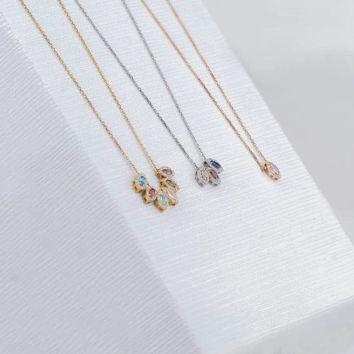 Olivenorma Lacrime di gioia 1-8 Collana con pietra portafortuna a goccia