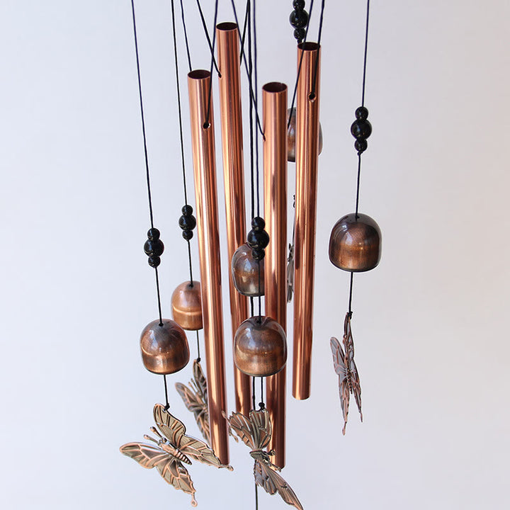 Olivenorma Metallo Farfalla Gufo Animale Ferro Arte Appeso Campanello a Vento 