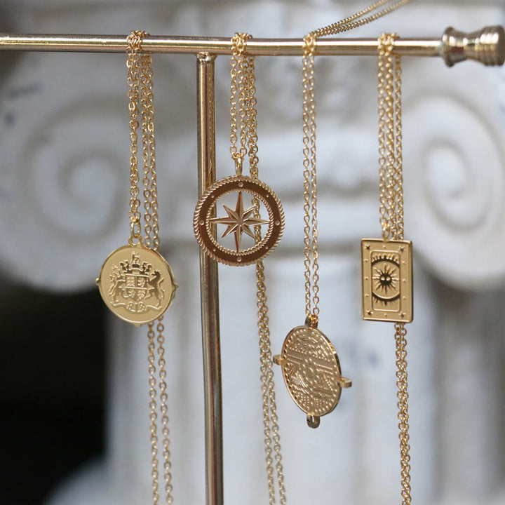 Collana Olivenorma Tarocchi in titanio e acciaio placcato oro 