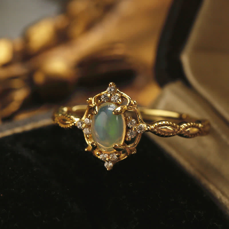 Anello regolabile Olivenorma Light Luxury Opal