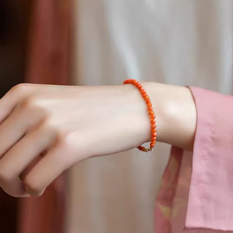 Sunset Speed ​​- Braccialetto energetico con pietra preziosa in agata rossa 