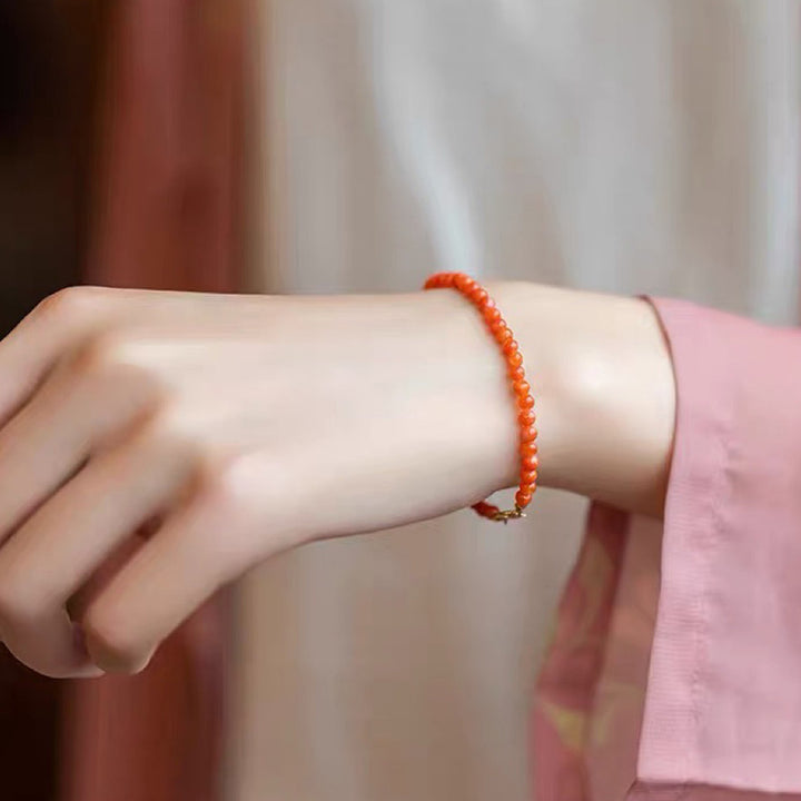 Sunset Speed ​​- Braccialetto energetico con pietra preziosa in agata rossa 