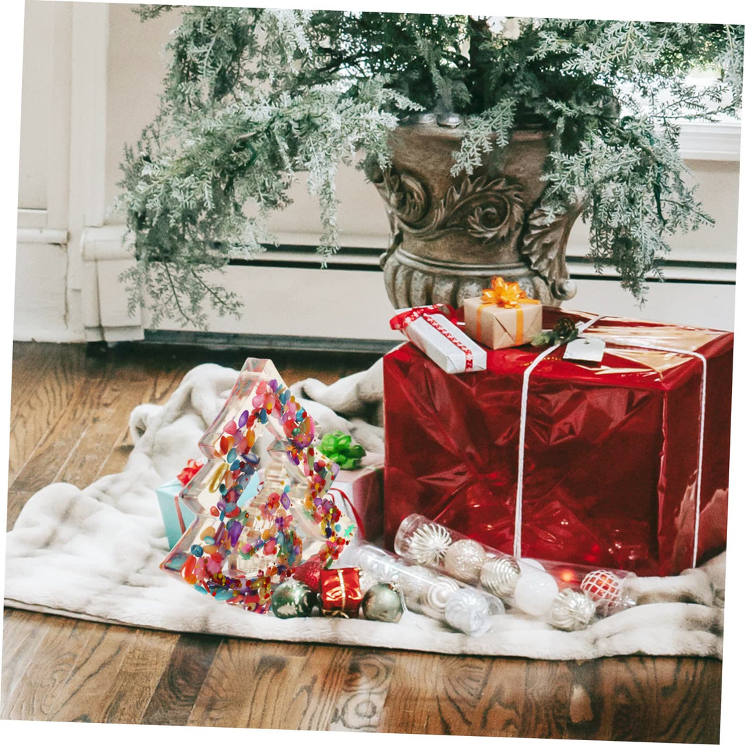 Decorazione per albero di Natale in resina di ghiaia di cristallo naturale Olivenorma 